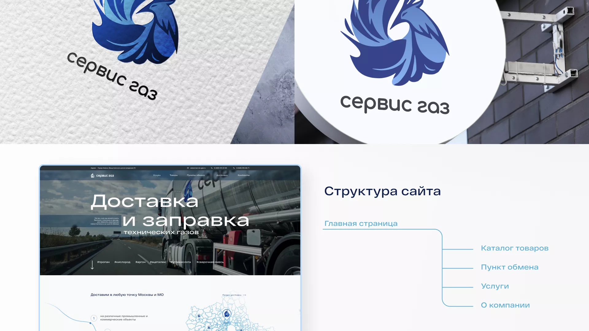 Создание сайта компании «Сервис газ» в Любани