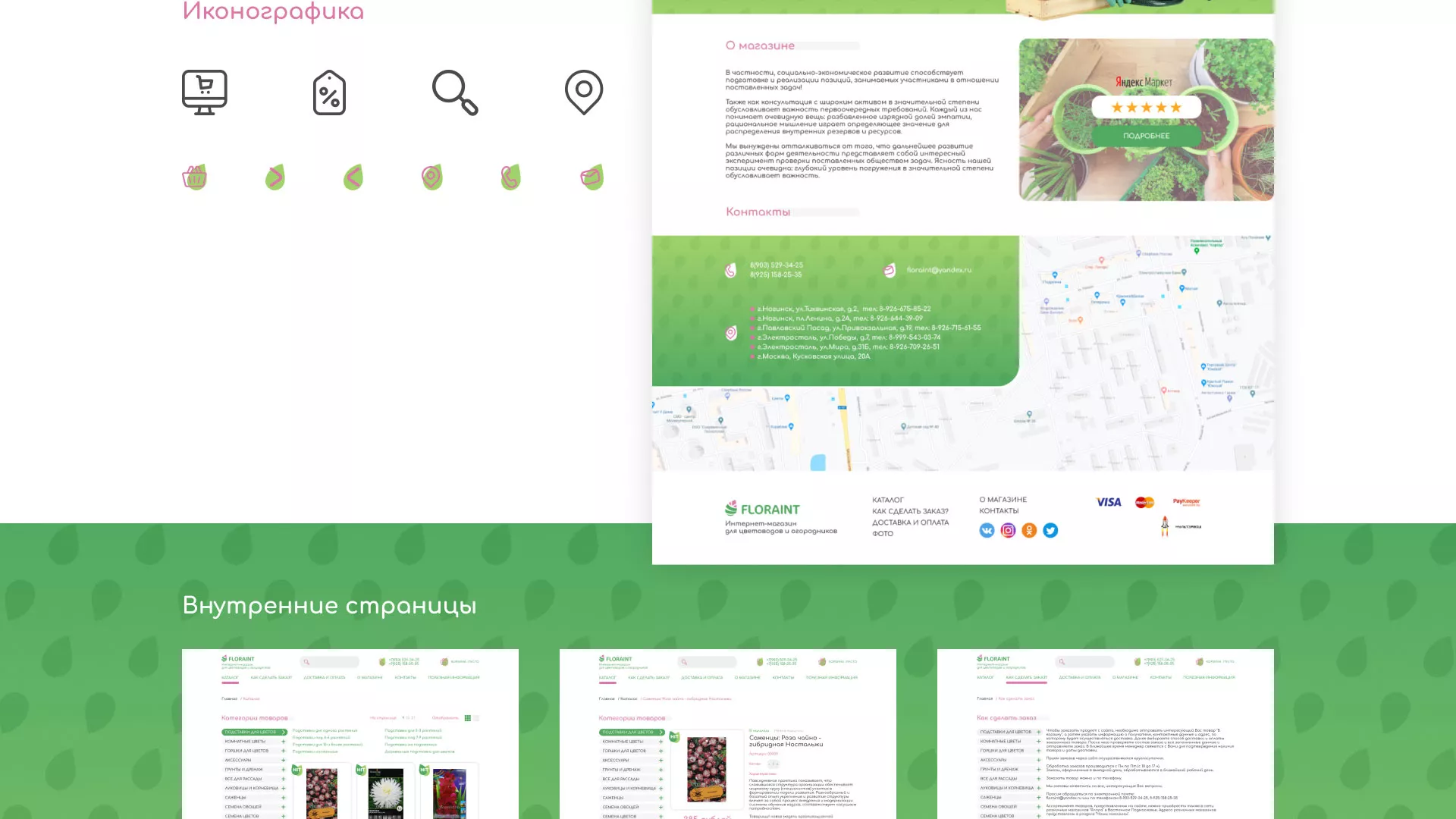 Создание логотипа и интернет-магазина «FLORAINT» в Любани